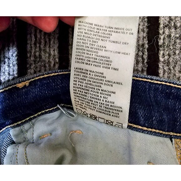 LAgence Women's Cropped Slim Fit Jeans Size 26 Blue Denim Frayed Hem - Picture 8 of 11